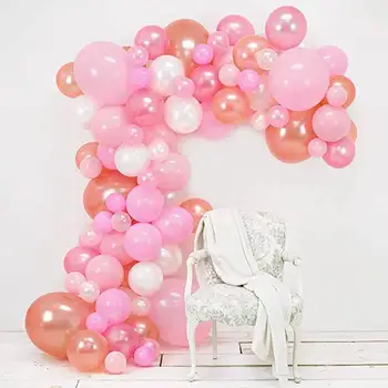 98pcs/set Růžový Balón Arch Sada Barevné Latexové Balónky, Věnec Svatební Party Balónky Miminko Dodávky Pozadí Dekor