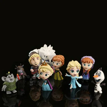 9ks Disney Frozen 2 Sněhová Královna Elsa Anna Olaf PVC Akční Obrázek Kristoff Sven Anime PVC Panenky, Figurky Děti, Hračky Děti Dárek
