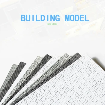 A4 DIY Ruční Stavební Materiál Modelu Budovy Nástěnná Dekorace Kámen Kultura PVC Bílé Rozložené Cihly Nové