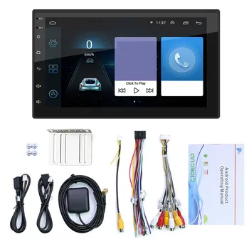 Android 2 Din autorádia, Multimediální Video Přehrávač 1+16G Univerzální auto Stereo GPS MAPA Pro Nissan Pro Hyundai