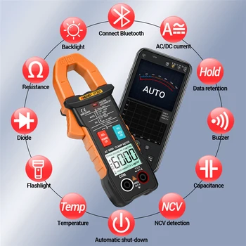ANENG Digitální Bluetooth Multimetr klešťový Měřič 6000 Počítat True RMS DC/AC Napětí AC Proud Tester Hz Kapacita Ohm Metr