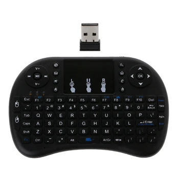 Angličtina 2.4 GHz Bezdrátová Mini Klávesnice i8 Touchpad Fly Air Mouse Pro Android TV PS3