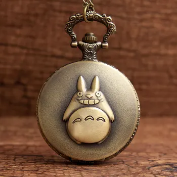 Anime Animované Totoro Kapesní Hodinky Řetězy Náhrdelník Retro Quartz Kapesní Hodinky Přívěsek Pro Děti Dárky Relogio De Bolso reloj