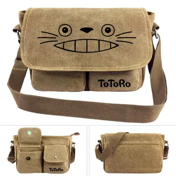 Anime Můj Soused Totoro Messenger Plátno Taška přes Rameno, Teenagery Kreslené Tonari žádný Totoro Brašny, Školní Tašky Ženy Kabelky