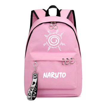Anime Naruto Batoh Do Školy Kniha Tašky Mochila Cestovní Tašky Notebook Stuha Prsten Kruh Chlapci Dívky Batoh Růžová Černá