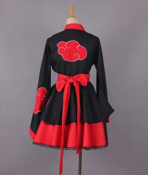 Anime Naruto Shippuden poslední Akatsuki Lolita šaty Cosplay Kostým šitý na Míru