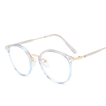 Anti-modré Světlo Kulaté Kovové Brýle Klasického Jasné, Optika Brýle Rám Počítač Krátkozrakost Brýle Ženy Módní Nové