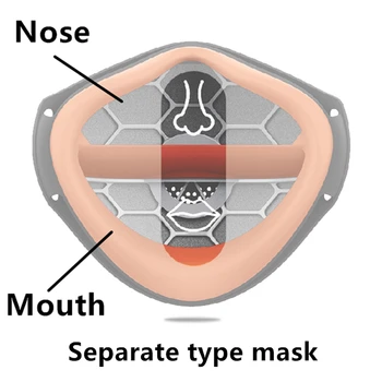 Anti-Opar Masky PM2.5 Ústa, Nos Odpojit-typ Teple Prodyšná Maska v Pračce Prachu Masky aktivní Uhlí Patentovaný Výrobek