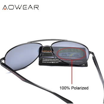 AOWEAR Značka Designer 2019 Letecké sluneční Brýle Muži Polarizované Velké Zrcadlo Pilotní Sluneční Brýle pro Řízení Brýle Pánské Oculos Gafas