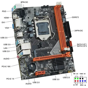 B75 Desce Desktop základní Deska M. 2 LGA1155 pro I3 I5 I7 CPU podporuje Ddr3 Paměti LGA1155 základní Deska