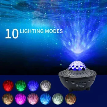 Barevné Hvězdné Nebe Projektor Blueteeth USB, Hlasové Ovládání, Hudební Přehrávač, LED Noční Světlo USB Nabíjecí Projekční Lampy Děti Dárek