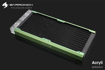 Barrowch FBCFR-240, multi-barevný modulární 240mm radiátor, akryl / POM odnímatelný chladič pro 120mm ventilátory