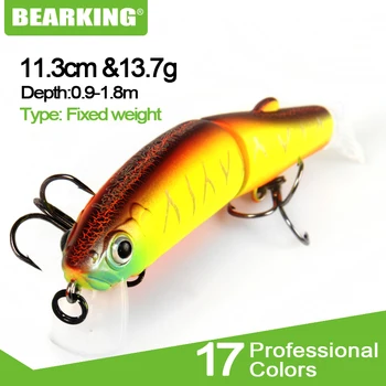 Bearking 1KS 113 mm 13.7 g Pevný Rybářské návnady Kliky Návnady 0.9-1.8 m Jezera Říční Rybolov Woblerů Kapr Rybářské Návnady