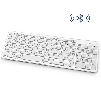 Bezdrátová Klávesnice Bluetooth Dobíjecí Numerická Klávesnice Plné velikosti Přenosná Ergonomická Klávesnice pro Mac, Notebook, Kancelářské Potřeby