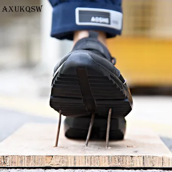 Bezpečnostní boty pánské pojištění pracovní boty ultra lehké měkké dno pánské anti-rozbít oceli pracovní boty pánské new 2019 turistické boty