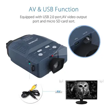 BOBLOV Digitální NV100 Zařízení pro Noční Vidění Rozsah IR Monokulární Dalekohled Video DVR, LCD-Displej+4GB TF Karta 2x Noční Lov volně žijících Živočichů