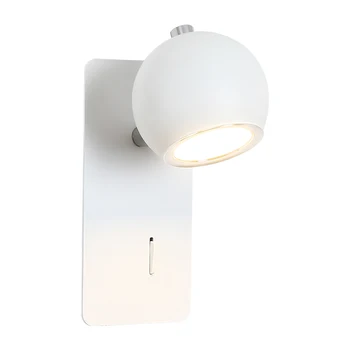 BOTIMI Moderní LED Nástěnné Svítidlo Dřevěný Svícen Zdi Nastavitelný Luminaira Kovové Noční Osvětlení Bílé Čtení Svítidlo