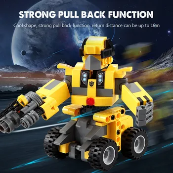 Cada 267PCS Bumblebee Transformace Robot Auto VH Stavební Bloky City Technických Deformace Truck Cihly Hračky Pro Děti