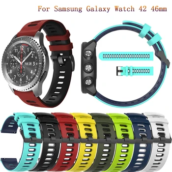 Correa Silikonové Kapela pro Samsung Galaxy Hodinky Active2 46 mm 42 mm Převodový stupeň S3 Klasické a Hranice Popruh Watchband Náramek ремешок