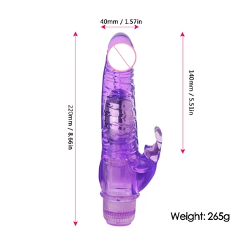 Crystal Rabbit Vibrátor G Spot Klitoris Stimulátor Realistické Obrovský vibrátor Multispeed Jelly Dildo Vibrátor Sexuální Hračky pro Ženy