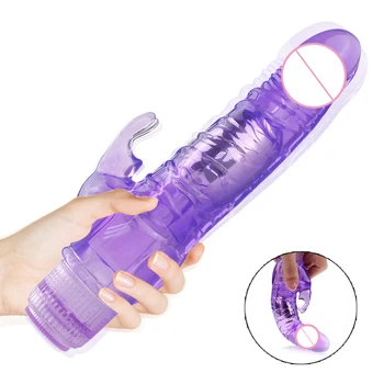 Crystal Rabbit Vibrátor G Spot Klitoris Stimulátor Realistické Obrovský vibrátor Multispeed Jelly Dildo Vibrátor Sexuální Hračky pro Ženy