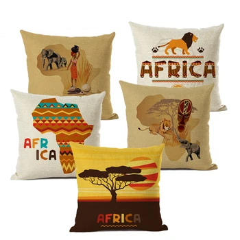 Dekorativní povlak na polštář mapa Afriky dekorace uvnitř hodit povlak na polštář pokoj pohovka polštář do postýlky povlak na polštář