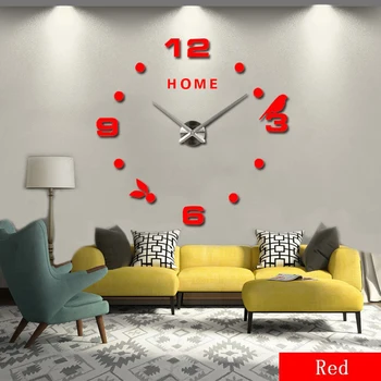Dekorativní Velké Nástěnné Hodiny Oversize Digitální Hodiny pro Obývací Pokoj Akrylové 3D DIY Samolepka na Zeď Ptáci Visí Hodiny Domů Dopisy