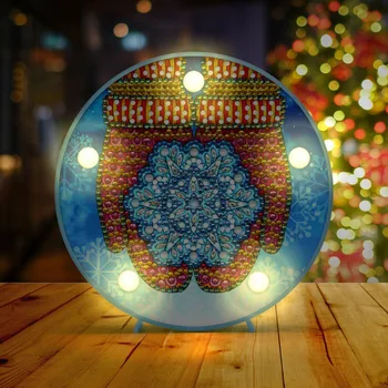 Diamond Malování LED Noční Světlo Kreslení Sedadla Dekorativní Noční Lampa Pro Domácí Vánoční Dárky, Dekorace Osvětlení Uměleckých Řemesel