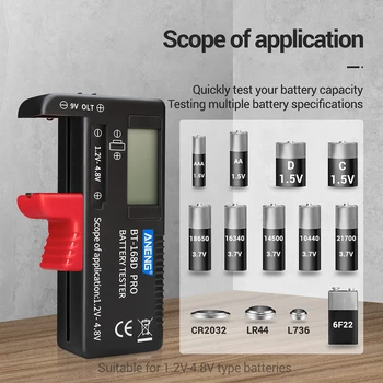 Digitální Tester Baterií Indikátor Kapacity Diagnostického Napájení Testovací Nástroj Barevně Tester Kapacity Baterie Tester