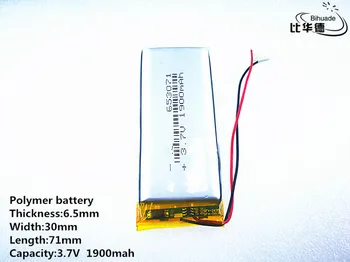 Dobrá Qulity 3,7 V,1900mAH,653071 Polymer lithium-ion / Li-ion baterie pro HRAČKY,POWER BANK,GPS,mp3,mp4