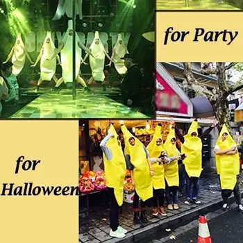 Dospělé Unisex Legrační Banán Žlutý Kostým, Světlo, Halloween, Ovoce Maškarní Party Festival Taneční Šaty Kostým