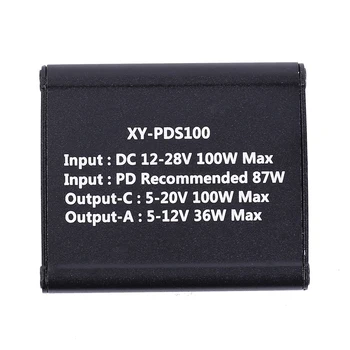 Dual USB Nabíjecí Modul 20V, 5A, 100W Měnič Napětí Typ-C QC2/QC3/FCP/SCP/PPS/LVDC/PE1.1/PE2.1/PD Nabíjení Protokolu