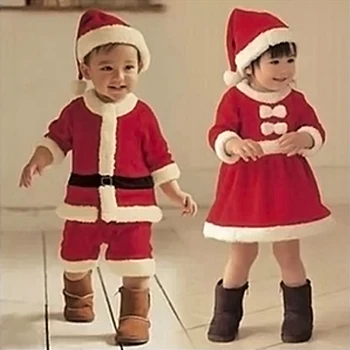 Dítě Chlapci krásné Vánoce Rompers Infantil Kombinézy+Klobouk nastavit Batole Dívky, Nový Rok, Kostým dětské Oblečení 0-2Y