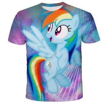 Děti Unicorn t shirt pánské Oblečení, Kreslený T Košile Dívky Dospívající Děti Trička Girls T-shirt Ležérní Topy 3D Módní Tričko