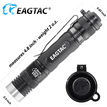 EAGTAC D25LC2 Taktická LED Svítilna 1374 Lumen 2xCR123A 18650 Baterie Pochodeň Ocas Záblesková Lov, Rybaření Světlo