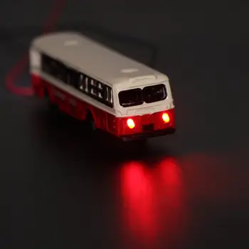 EBS15002 4PC 1:150 Model Osvětlené Vozy Autobus S 12V LED Světla pro Budování Rozložení tlakového Odlitku