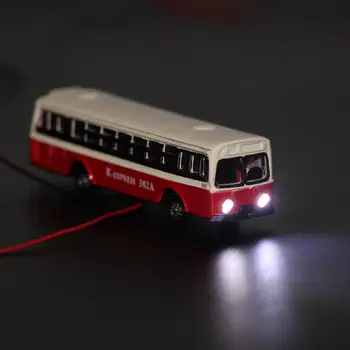EBS15002 4PC 1:150 Model Osvětlené Vozy Autobus S 12V LED Světla pro Budování Rozložení tlakového Odlitku
