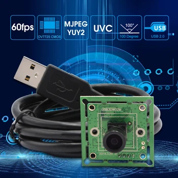 ELP 640*480 VGA USB2.0 OmniVision Barevný CMOS OV7725 100degree široký úhel M7 Objektiv USB Kamera Modul pro indurstrial stroje