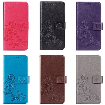 Flip Peněženka Pouzdro Pro Xiaomi Redmi 8A Kožená pouzdra Na Redmi Note 8 Čtyři Leaf Clover Měkké Silikonové Bag Pro Redmi Note 8 Pro Kryt