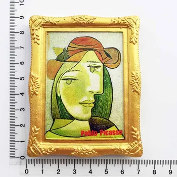 Francouzština Španělština Abstraktní Malíř Picasso Obraz Lednice Magnet Turistických Suvenýrů Magnetická Lednička Samolepky Kolekce Dárek