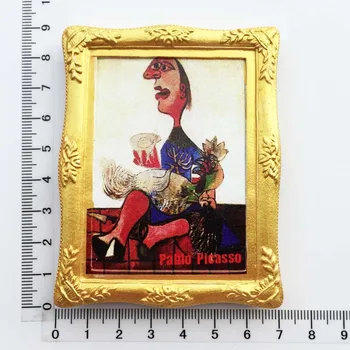 Francouzština Španělština Abstraktní Malíř Picasso Obraz Lednice Magnet Turistických Suvenýrů Magnetická Lednička Samolepky Kolekce Dárek