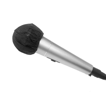 FULL-200 Ks Černé Jednorázové Mikrofon Pokrývá Karaoke Anti-Splash Mic Kryt Prach-Důkaz Příslušenství