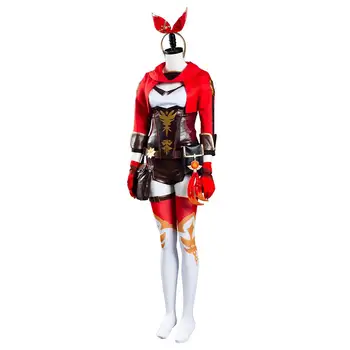 Genshin Dopad Amber Cosplay Kostým Kombinéza Oblečení, Halloween, Karneval, Kostým