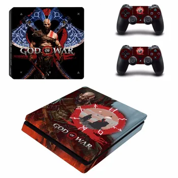 God of War 4 PS4 Slim Kůže Obtisk Nálepka Pro Dualshock Konzole PlayStation 4 a 2 Regulátory PS4 Slim Skiny, Samolepky Vinyl