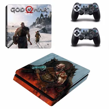 God of War 4 PS4 Slim Kůže Obtisk Nálepka Pro Dualshock Konzole PlayStation 4 a 2 Regulátory PS4 Slim Skiny, Samolepky Vinyl