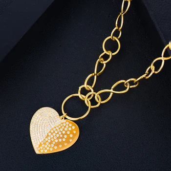 GODKI Velké Módní Luxusní 2KS Náhrdelník Náušnice Šperky Sady Pro Ženy, Svatební Party Plné Zirkon Dubaj Svatební šperky Set 2020