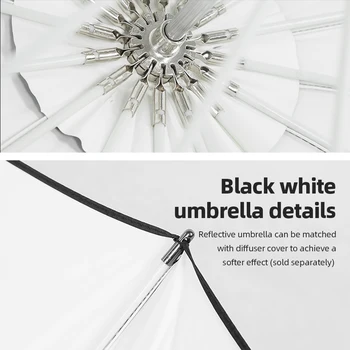 Godox 60 inch 150 cm v Černé, Bílé nebo Stříbrné Reflexní Deštník Studio Osvětlení Světlo Deštník s Velkým Difuzorem Krytí