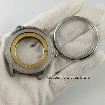 Goutent 42 mm vysoce kvalitní stříbrné hodinky pouzdro pro ETA2836 Miyota 8205 8215 821A Mingzhu DG2813 3804 Racek ST1612 pohybu
