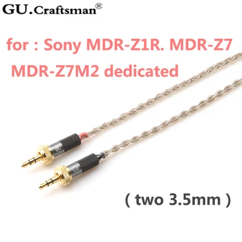 GUCraftsman 6N stříbrný pro Sony MDR-Z1R MDR-Z7 MDR-Z7M2 2,5 MM/4,4 MM Rovnováhu Dedikovaný Sluchátkový kabel