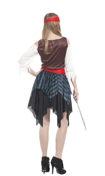 Halloween Cosplay Kostýmy Žena Pirát Jevištní Výkon Šaty Vánoční Role Play Disfraz Párty Ropa pro Dospělé